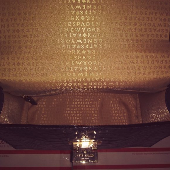 Kate Spade New York Knightsbridge Doris  Embossed Leather Satchel Purse - Picture 8 of 15